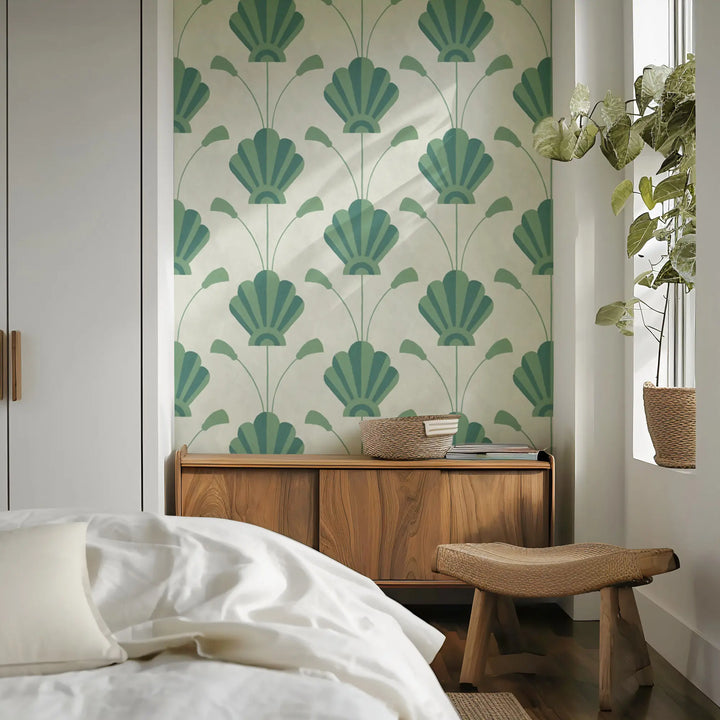 Fanflower - Seafoam Wallpaper