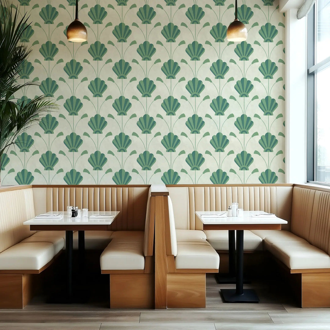 Fanflower - Seafoam Wallpaper