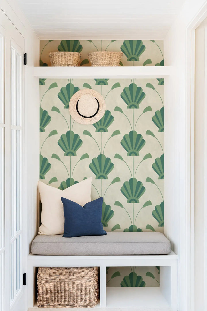 Fanflower - Seafoam Wallpaper