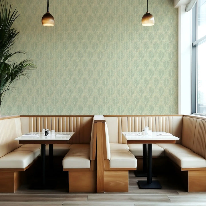 Fountain Fan - Ash Blue Wallpaper