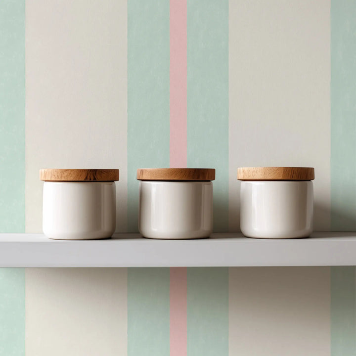 Miami Stripe - South Beach Teal Wallpaper