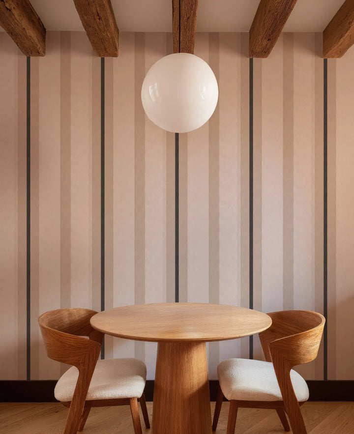 Miami Stripe - Stucco Wallpaper