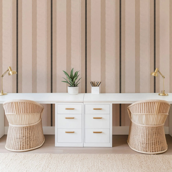 Miami Stripe - Stucco Wallpaper
