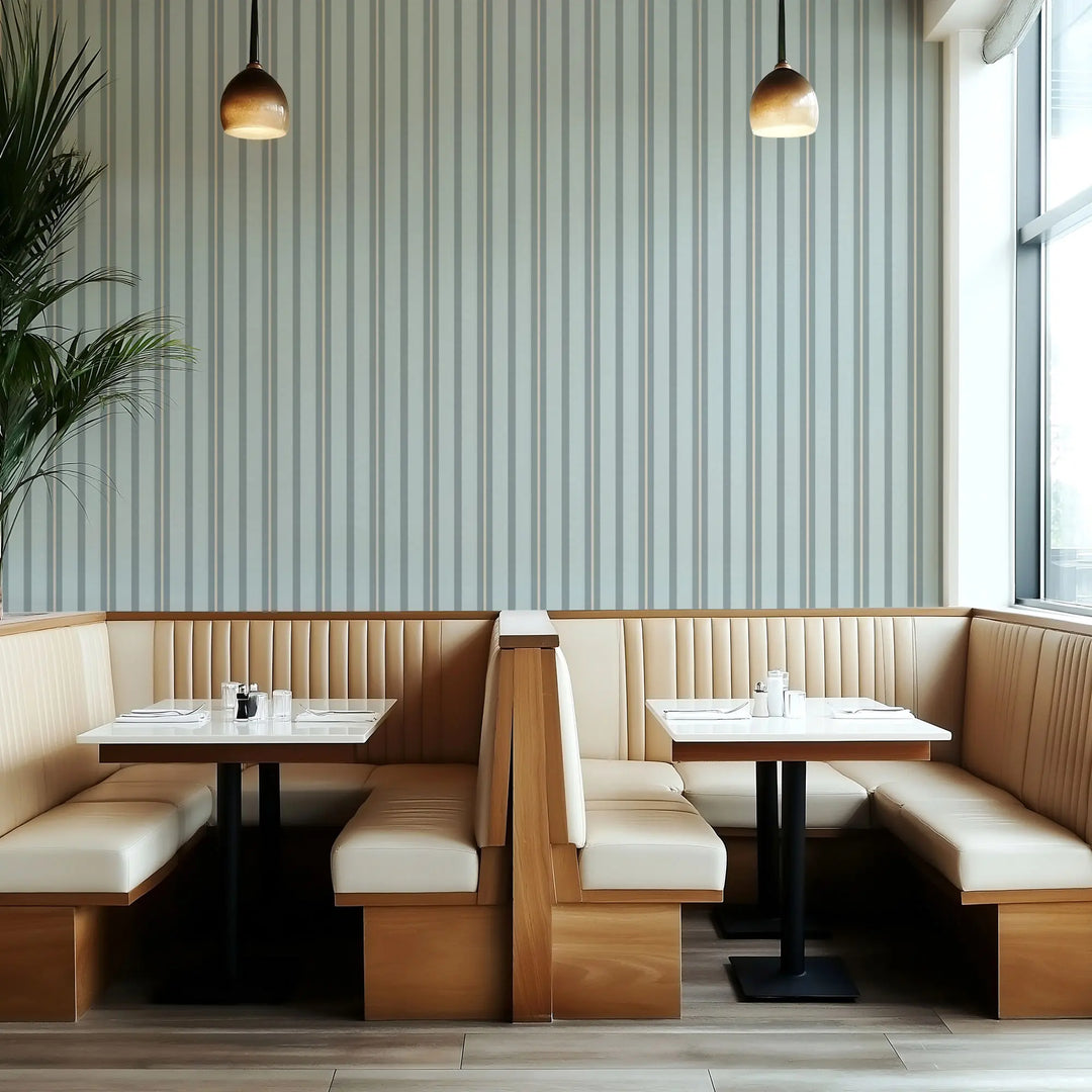 Miami Stripe Mini - Ocean Breeze Blue Wallpaper