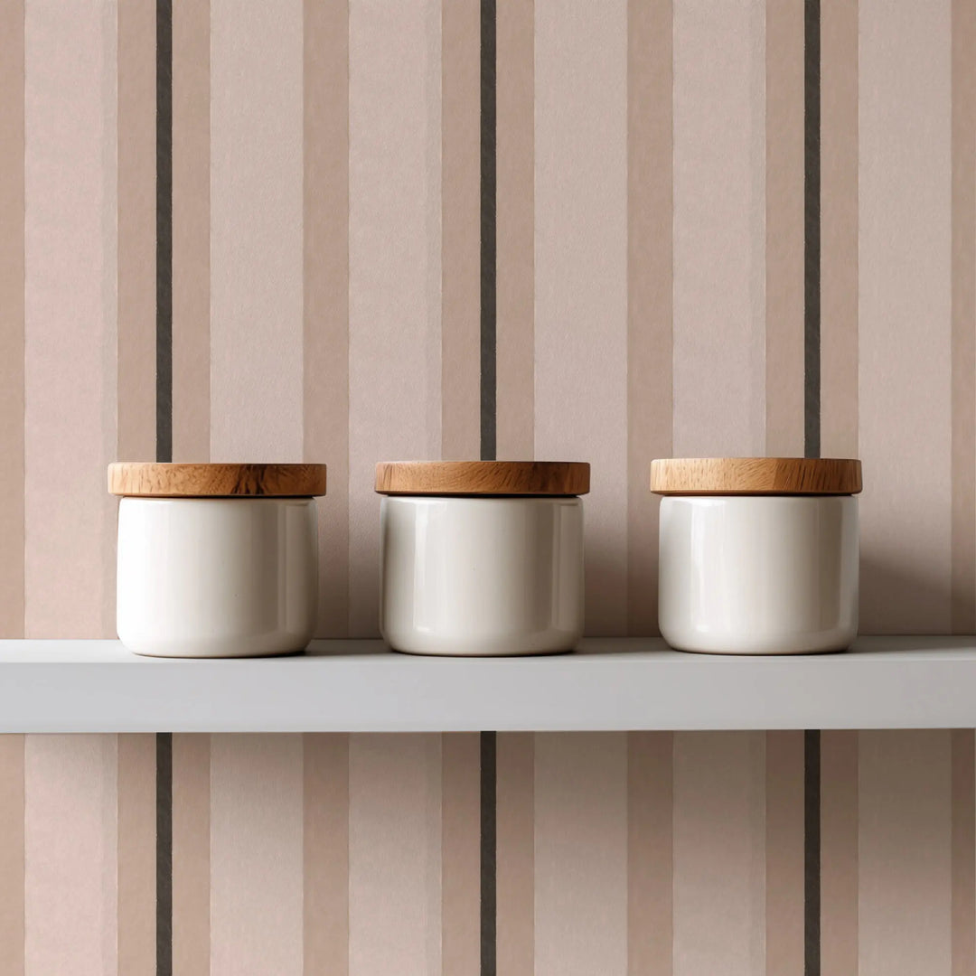 Miami Stripe Mini - Stucco Wallpaper