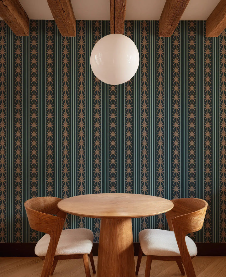 Ocean Drive Stripe - Bronze Night Wallpaper