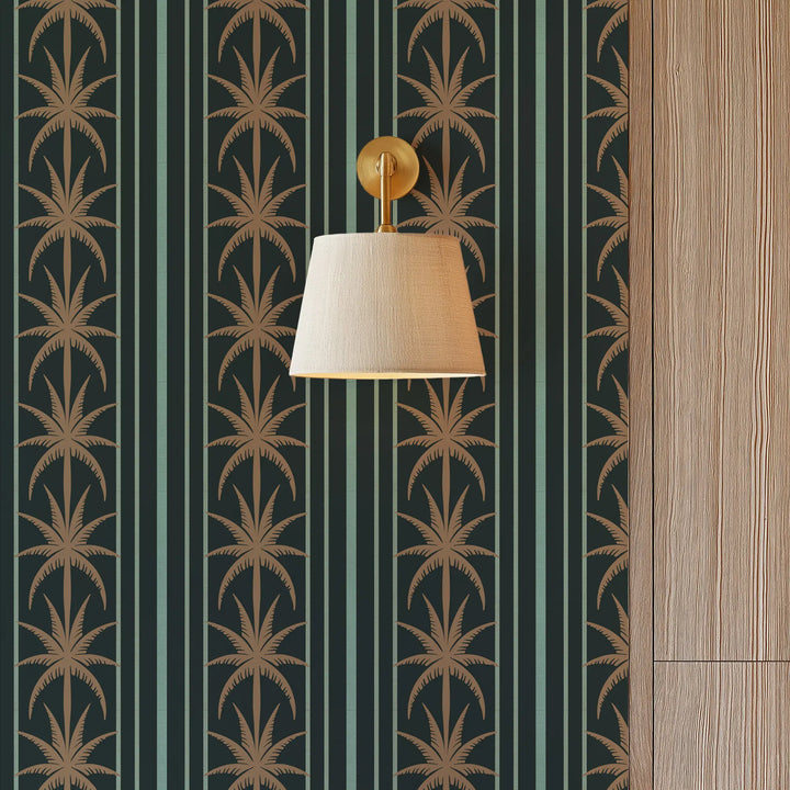 Ocean Drive Stripe - Bronze Night Wallpaper