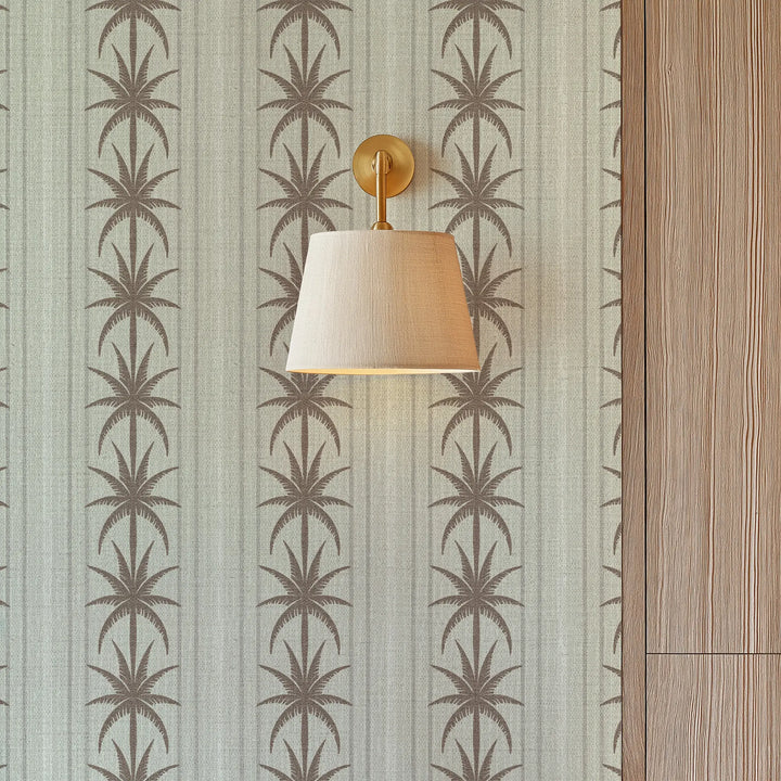 Ocean Drive Stripe Coconut Linen Grasscloth