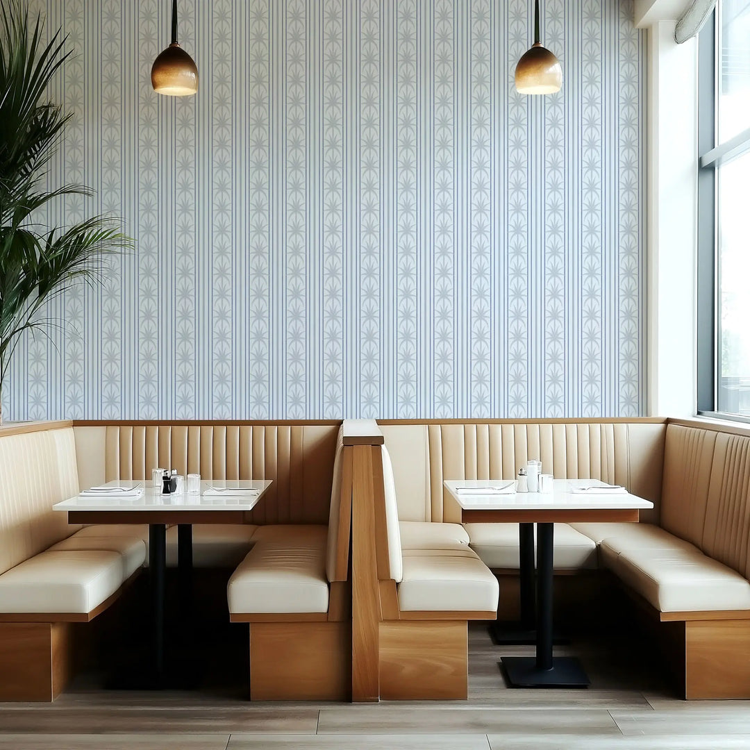 Ocean Drive Stripe - Cool Blues Wallpaper