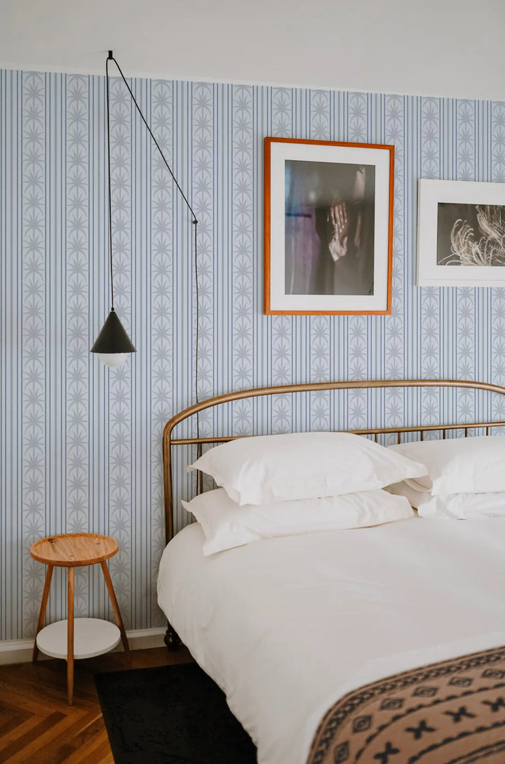 Ocean Drive Stripe - Cool Blues Wallpaper