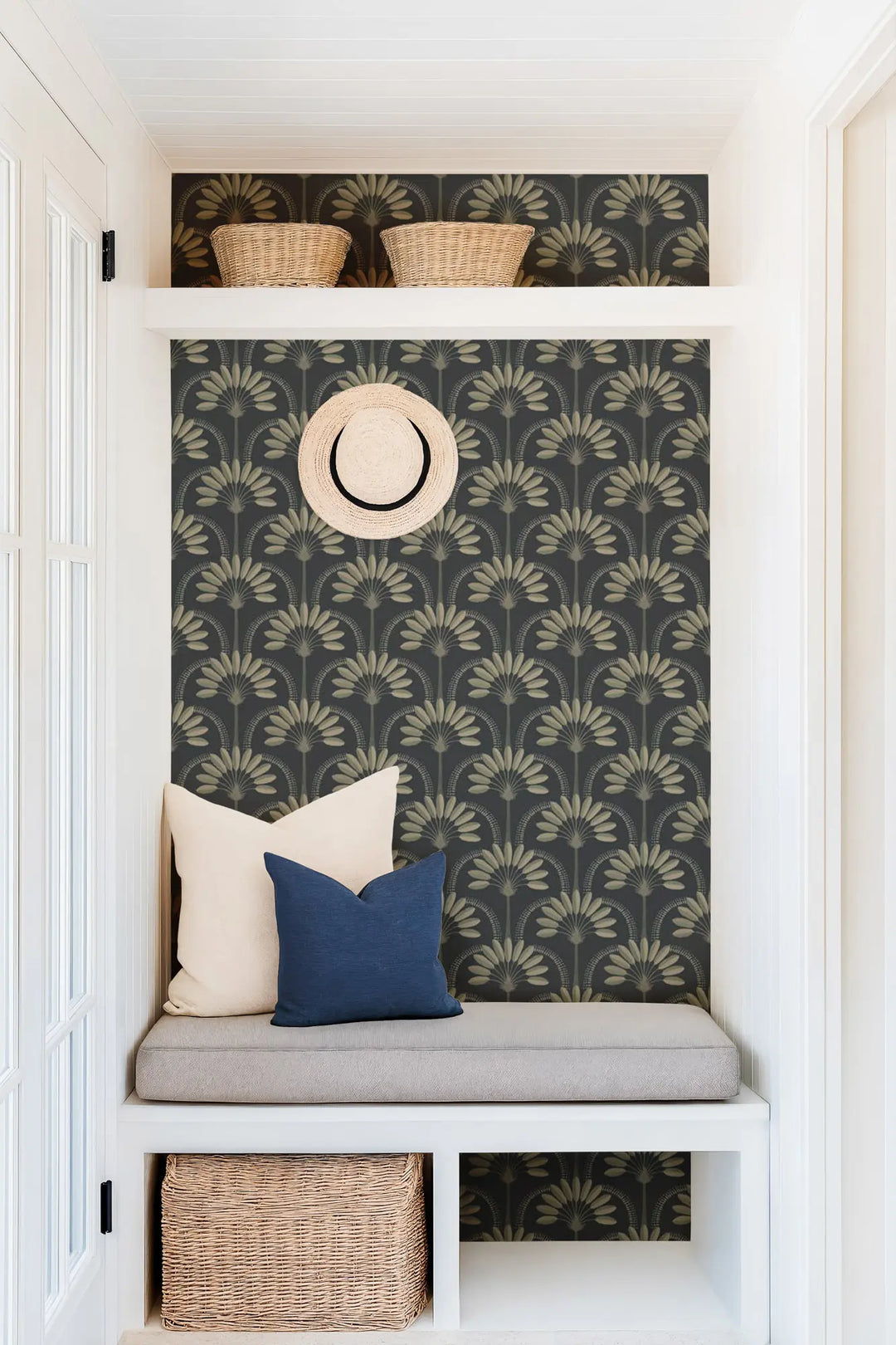 Palm Arches - Gold Night Wallpaper