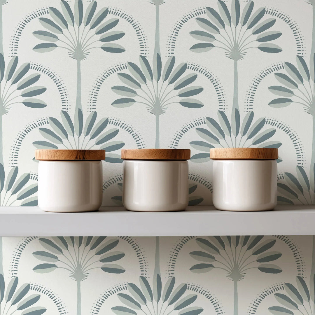 Palm Arches - Neutral Hues Wallpaper