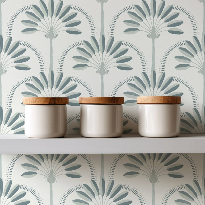 Palm Arches - Neutral Hues Wallpaper