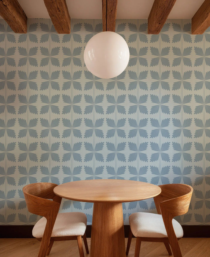 Palmetto - Blue Gray Wallpaper