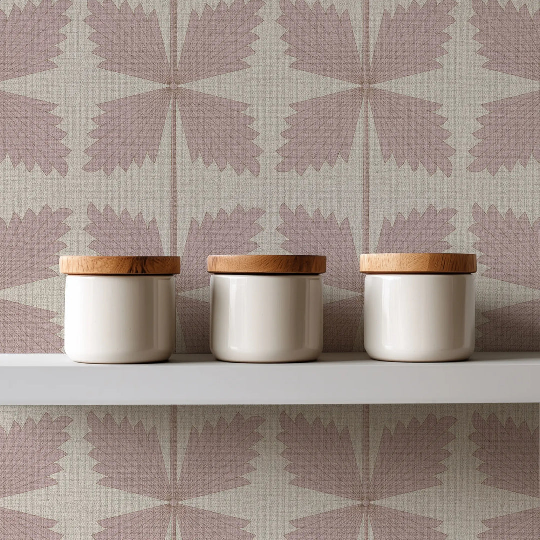 Palmetto Deco Pink Grasscloth