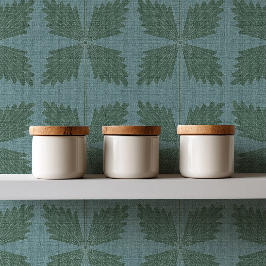 Palmetto Emerald Grasscloth