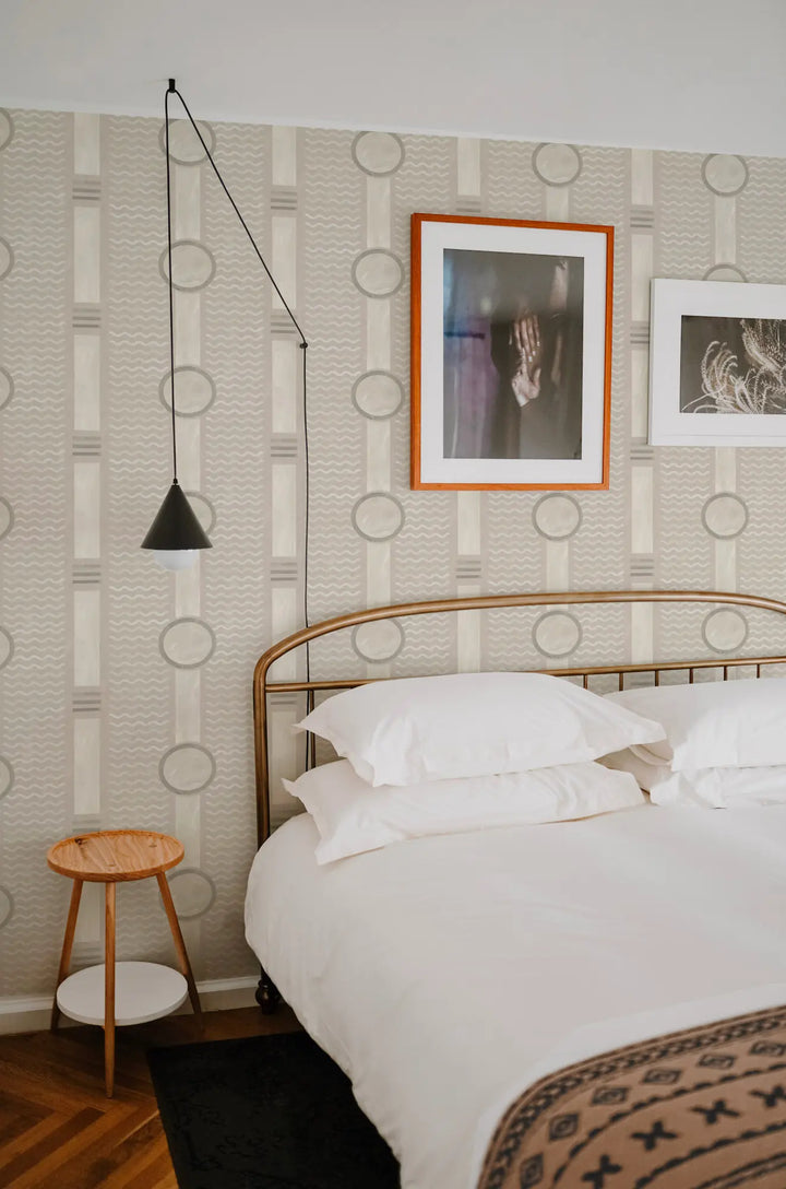 South Beach Facade - Ivory Wallpaper