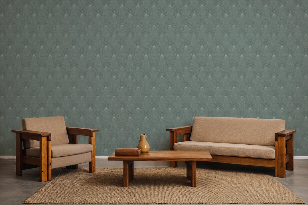 Beaded Current - Blue Green Wallpaper