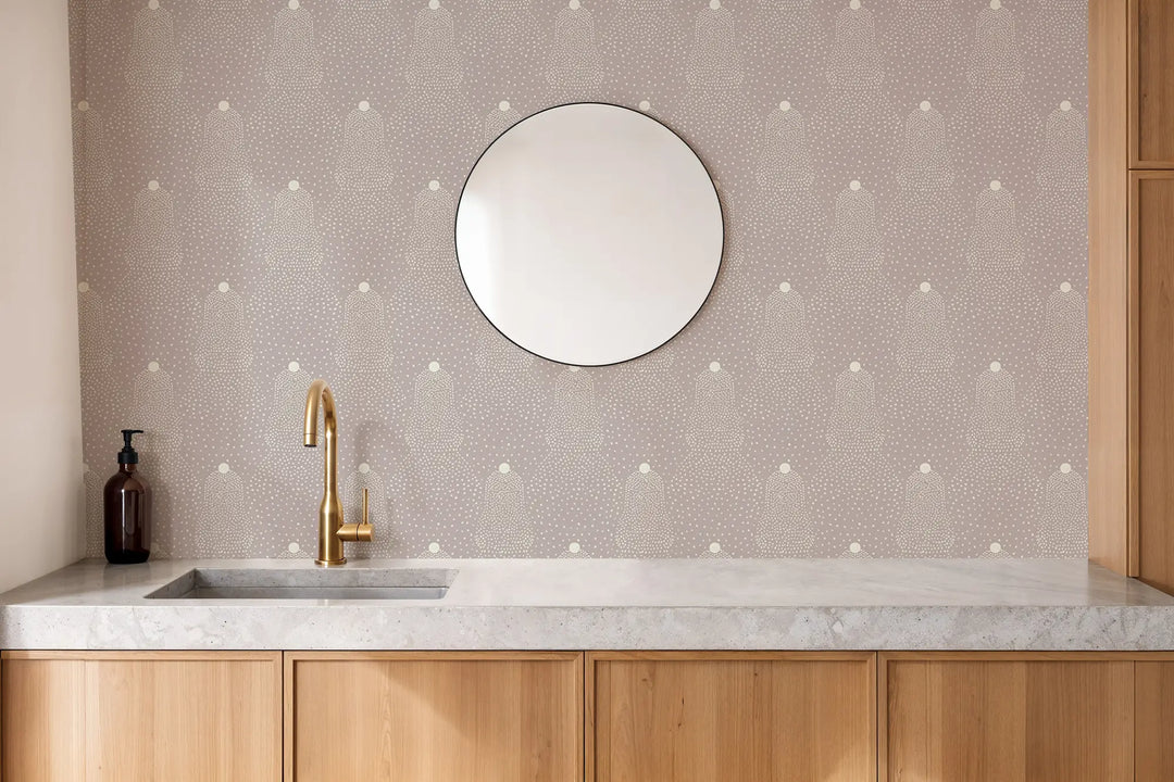 Beaded Current - Rose Stone Wallpaper