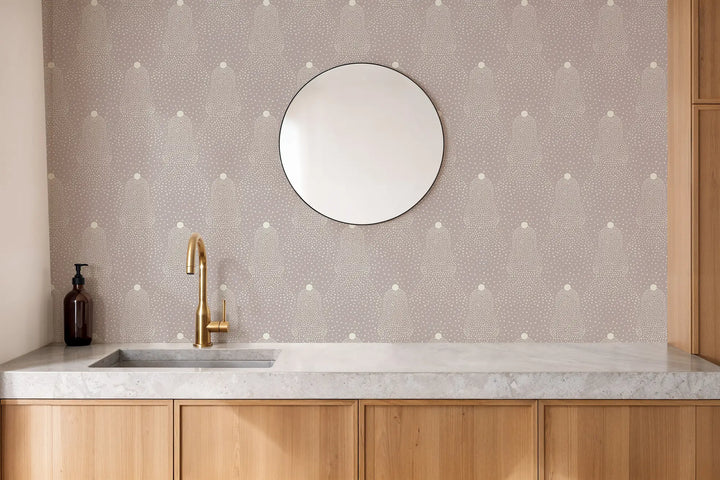 Beaded Current - Rose Stone Wallpaper