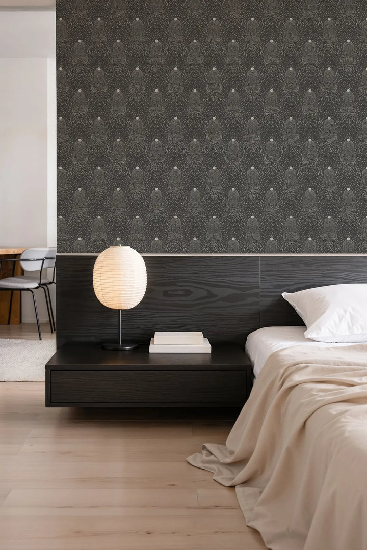 Beaded Current - Soft Black Wallpaper