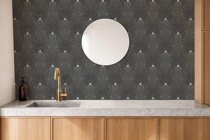 Beaded Current - Soft Black Wallpaper