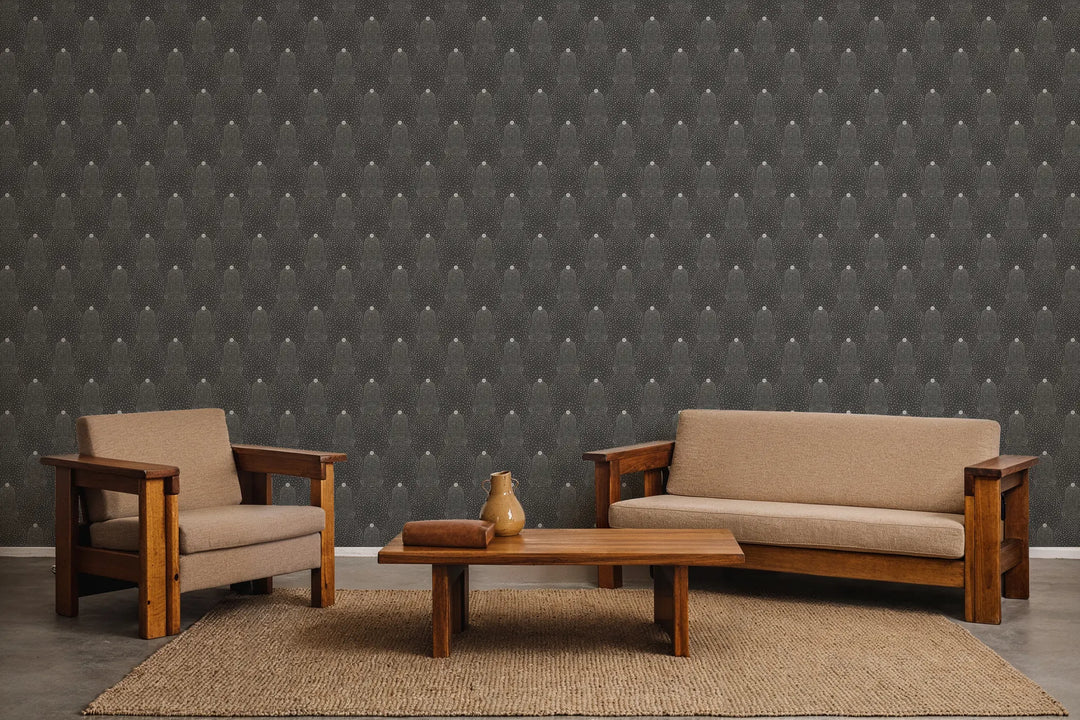 Beaded Current - Soft Black Wallpaper