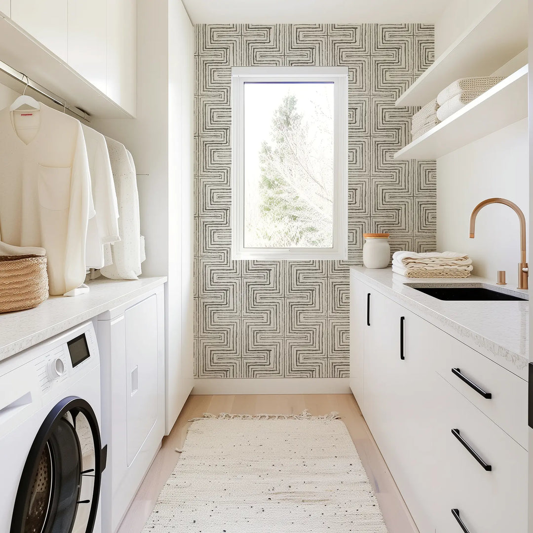 Cornered - White Stone Wallpaper