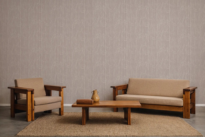 Lingering Lines - Rose Stone Wallpaper