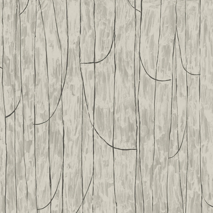 Lingering Lines - Taupe Black Wallpaper