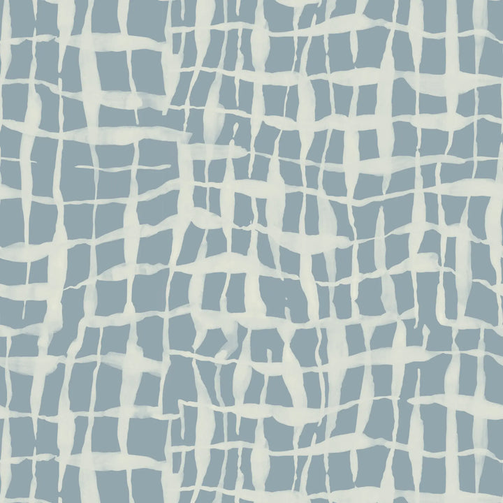 Net - Pale Mineral Blue Reverse Wallpaper