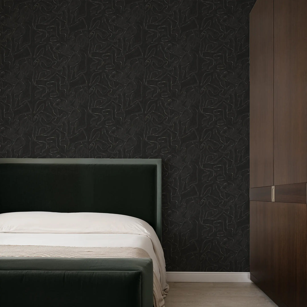 Painted Lines - True Black Wallpaper