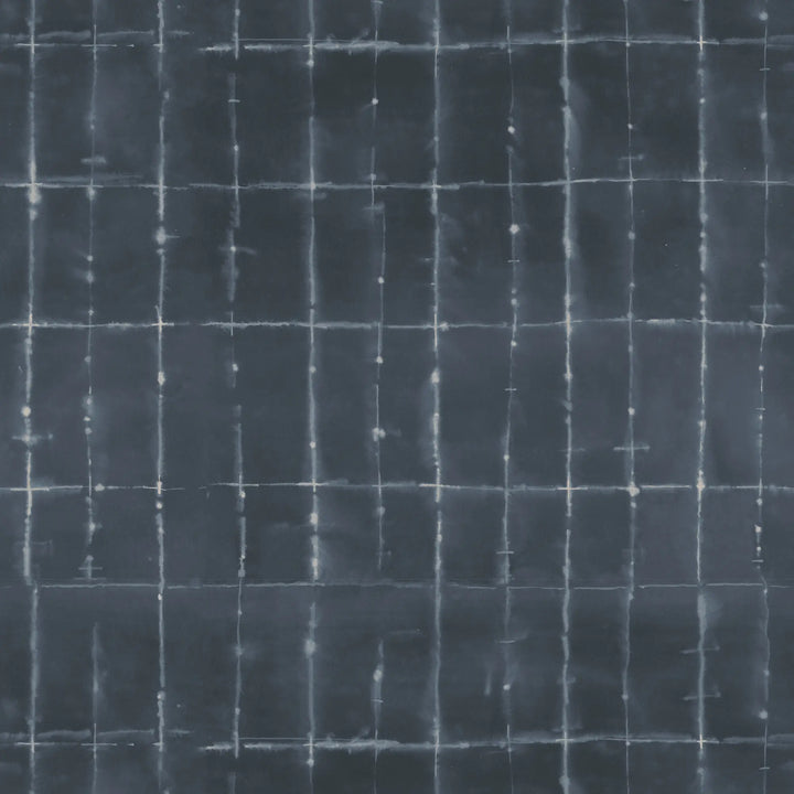 Wash Grid - Indigo Wallpaper