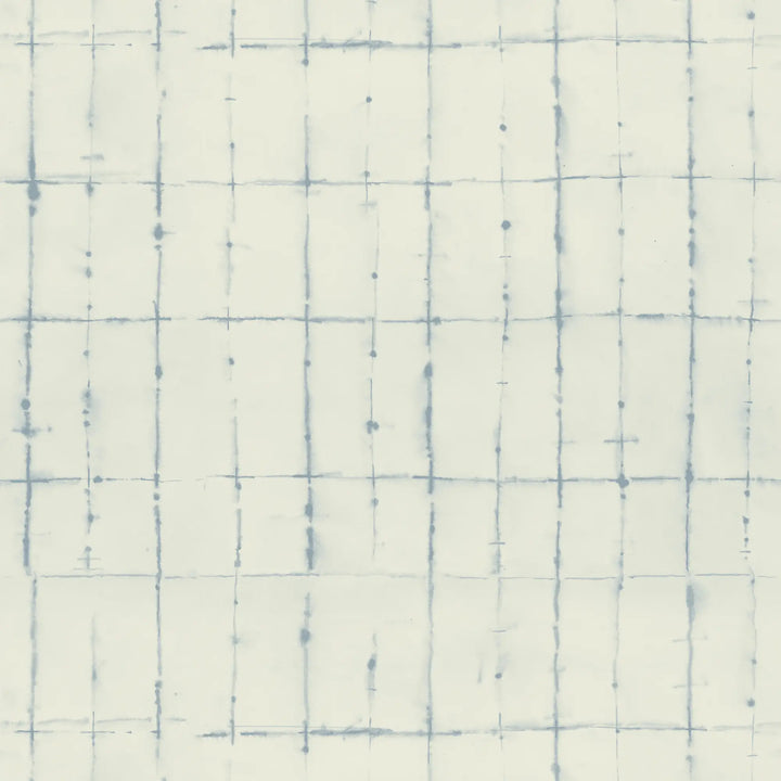 Wash Grid - Pale Mineral Blue Wallpaper