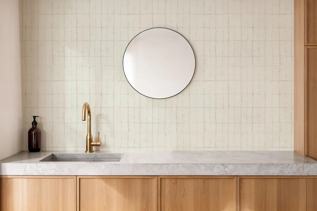 Wash Grid - Shell Tint Wallpaper