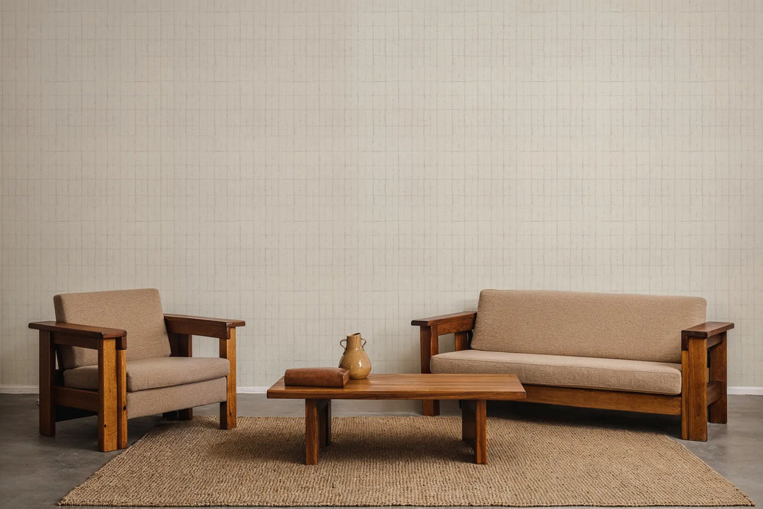 Wash Grid - Shell Tint Wallpaper