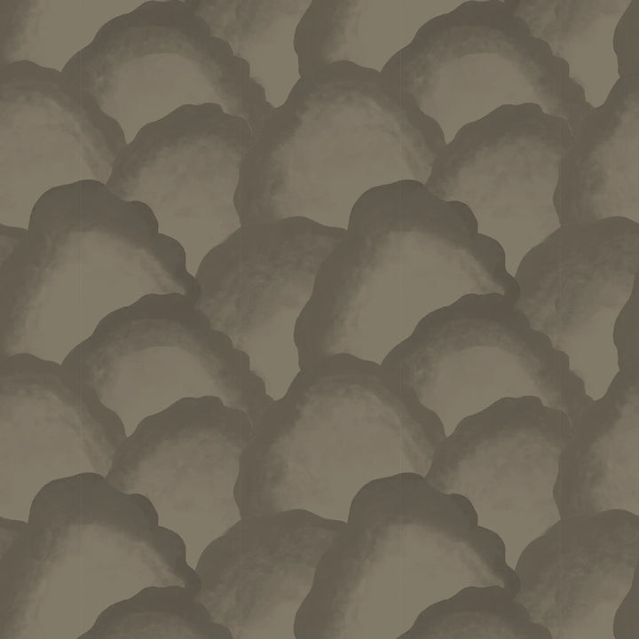 Wave Scales - Walnut Wallpaper