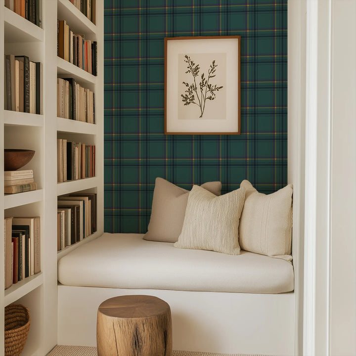 Ashcroft Tartan - Blue Ridge Wallpaper
