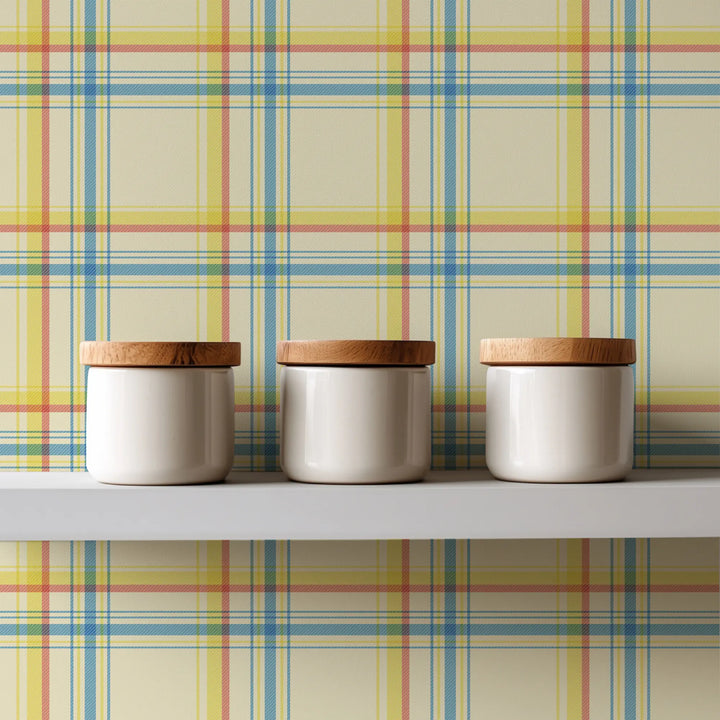 Ashcroft Tartan - Primary Picnic Wallpaper
