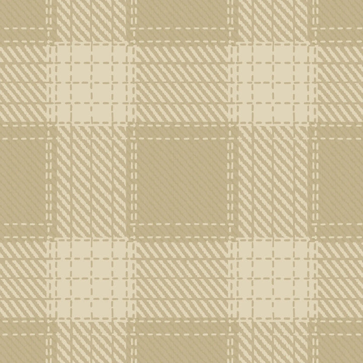 Campers Plaid - Dune Wallpaper