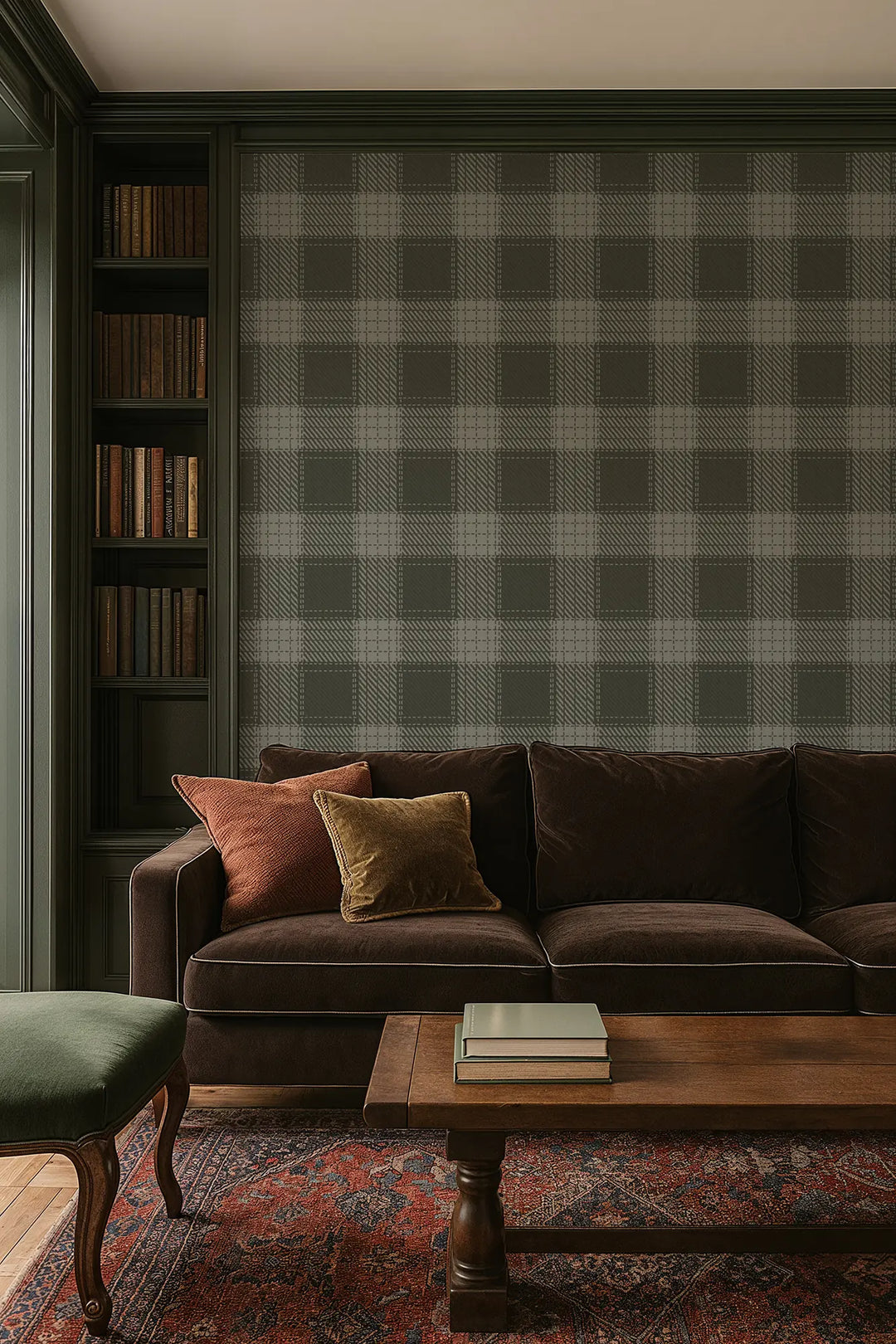 Campers Plaid - Driftwood Wallpaper