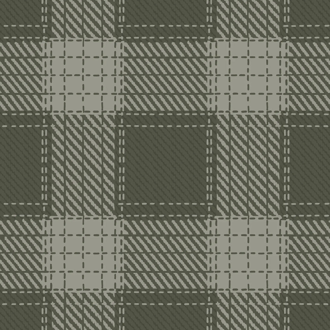 Campers Plaid - Driftwood Wallpaper