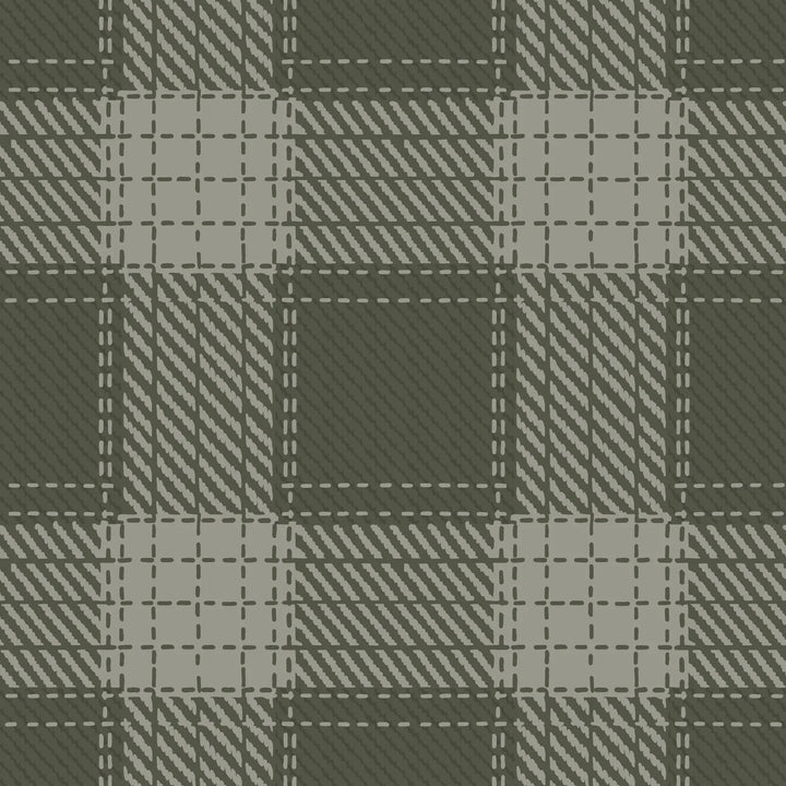 Campers Plaid - Driftwood Wallpaper