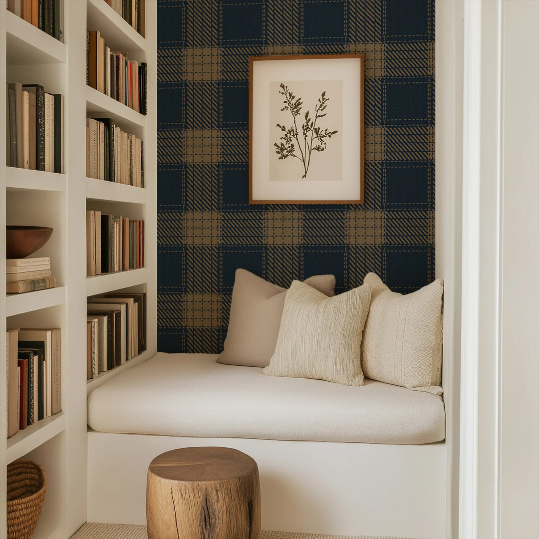 Campers Plaid - Nightfall Wallpaper