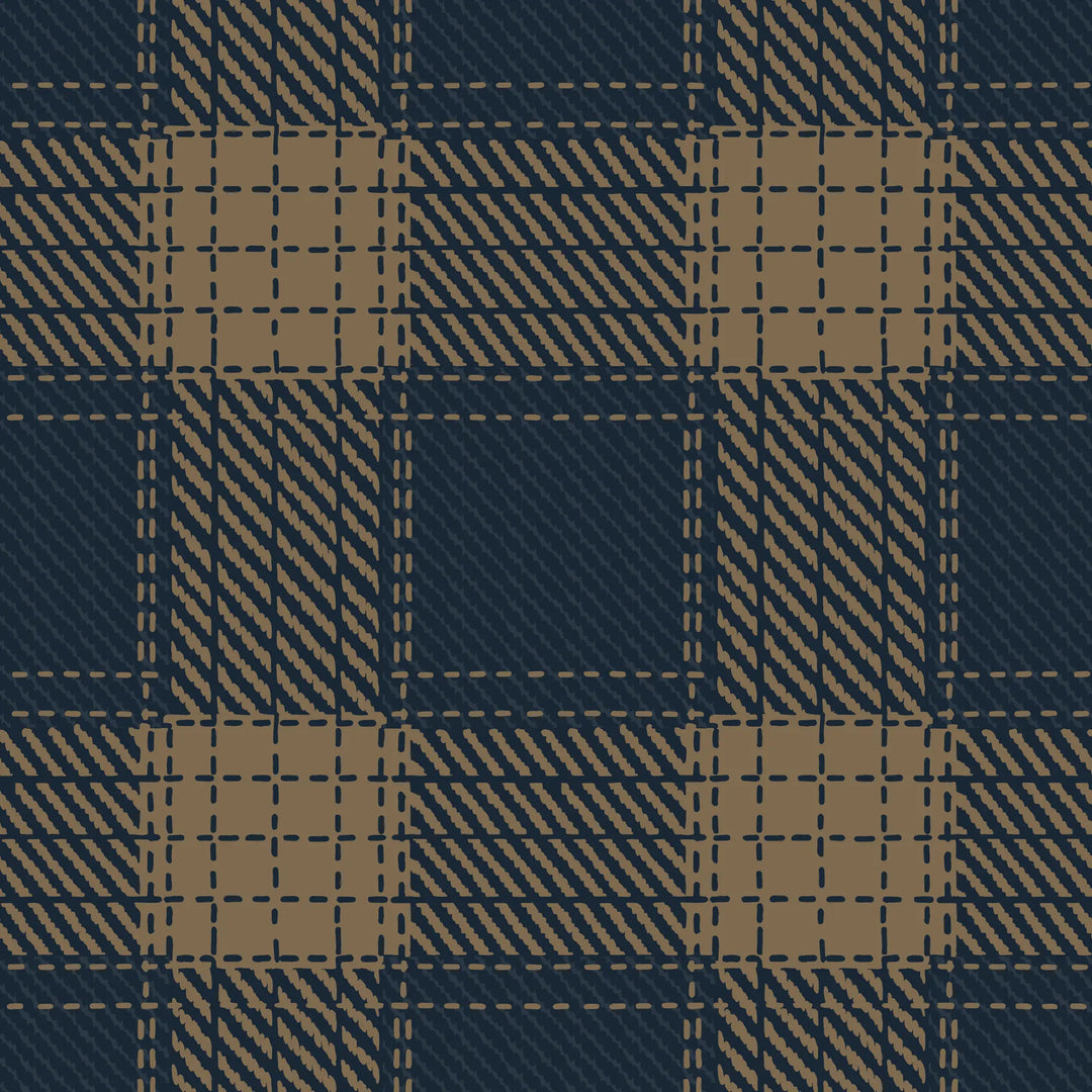 Campers Plaid - Nightfall Wallpaper