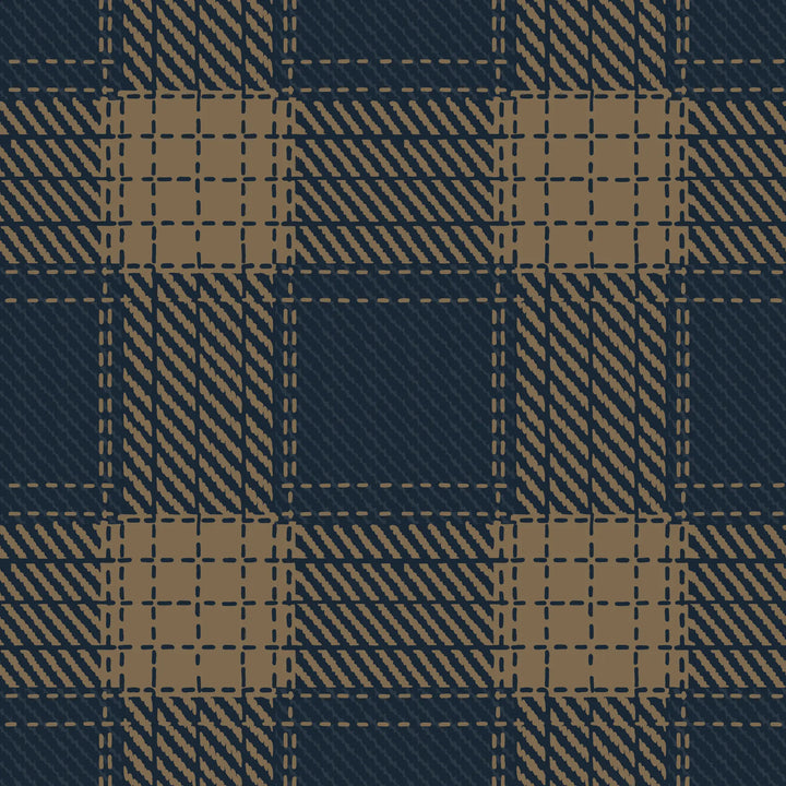 Campers Plaid - Nightfall Wallpaper