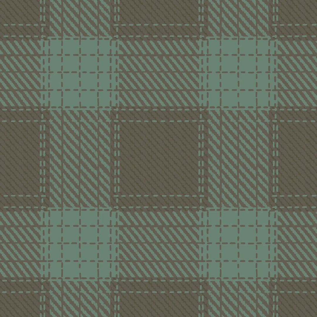 Campers Plaid - Sage Brush Wallpaper