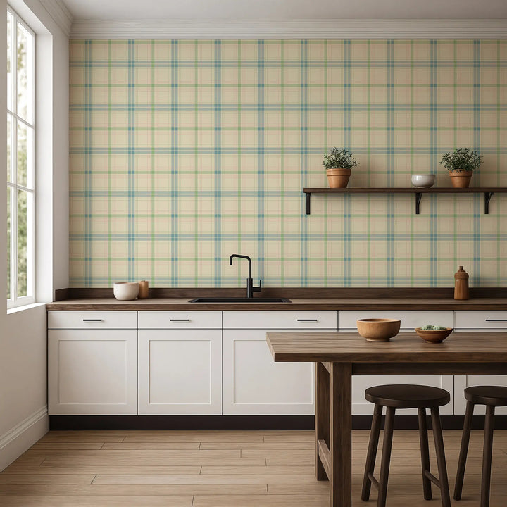 English Check - Greenhouse Wallpaper