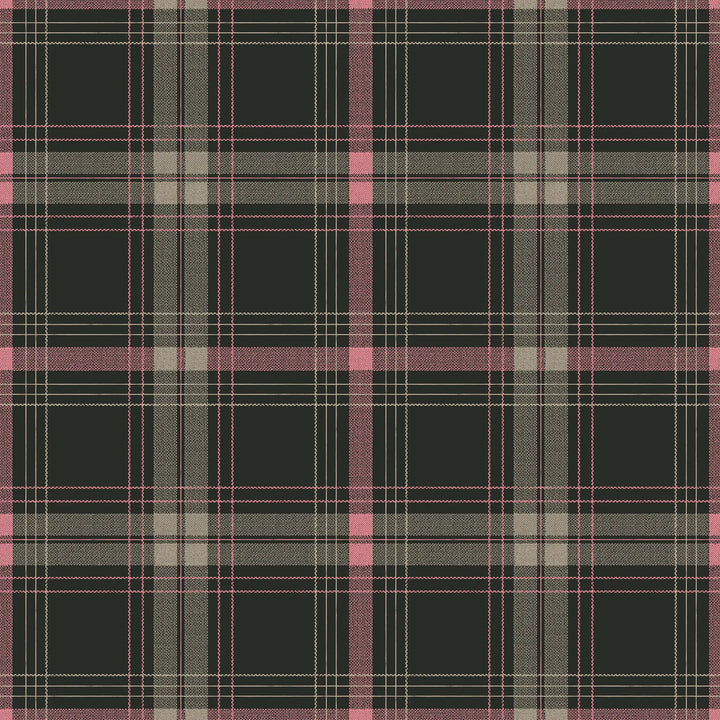 English Check - Rose Wallpaper