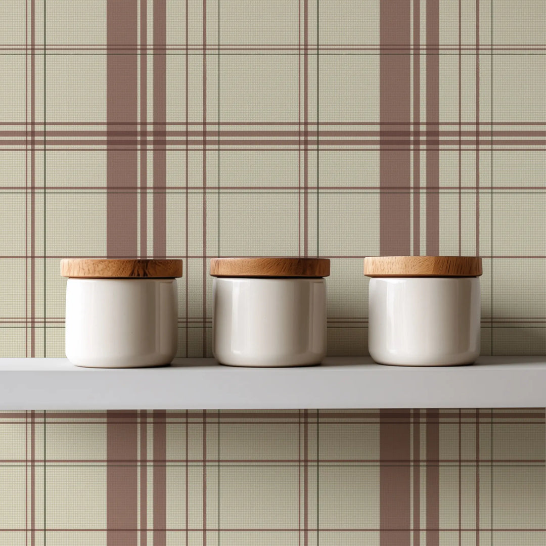 Gentlemans Pin - Caramel Wallpaper